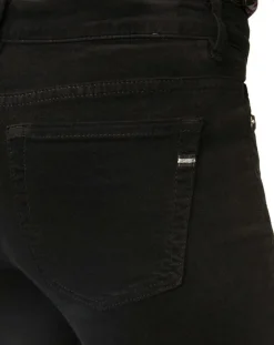 Pantalon slim en Velours lisse Alby noir