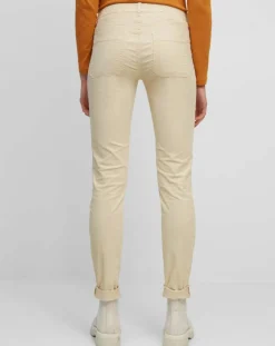 Pantalon Slim en Velours de coton bio Mavas écru