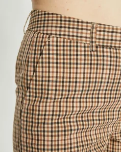 Pantalon Slim Fit à carreaux beige/marron
