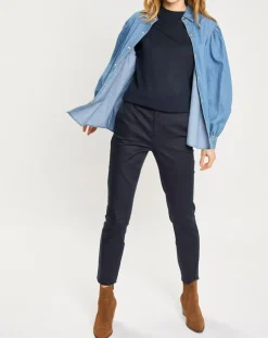 Pantalon Slim Fit bleu foncé