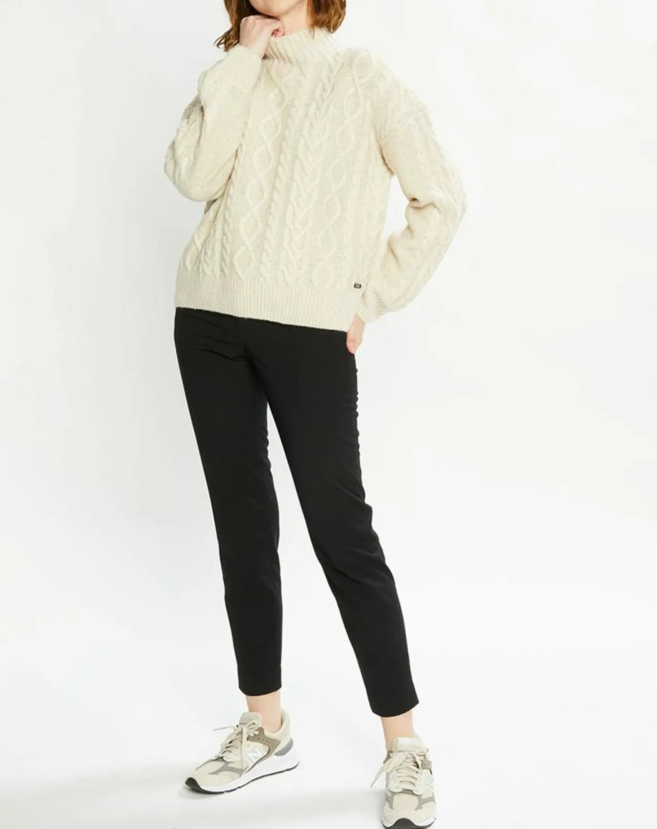 Pantalon Slim Fit fluide noir