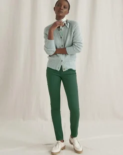 Pantalon slim 7/8ème Sacha vert