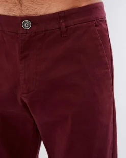 Pantalon slim stretch Bobby bordeaux