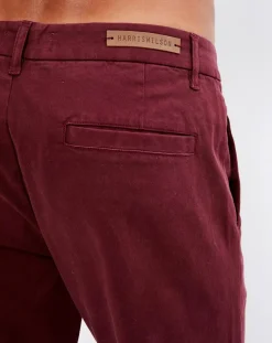 Pantalon slim stretch Bobby bordeaux