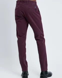 Pantalon Slim Tap bordeaux