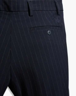 Pantalon Smart 360 Flex Trouser Slim Fit à rayures bleu foncé