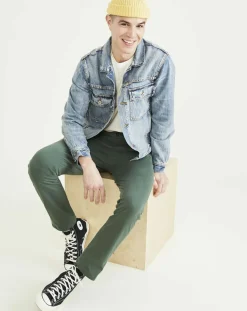 Pantalon Smart Supreme Flex Skinny vert moyen