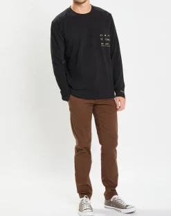 Pantalon Stig tapered marron