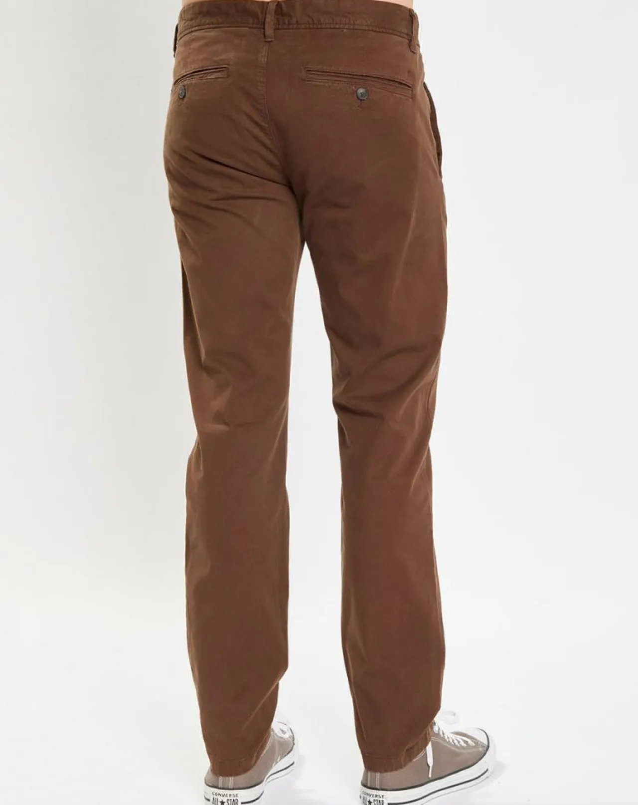 Pantalon Stig tapered marron
