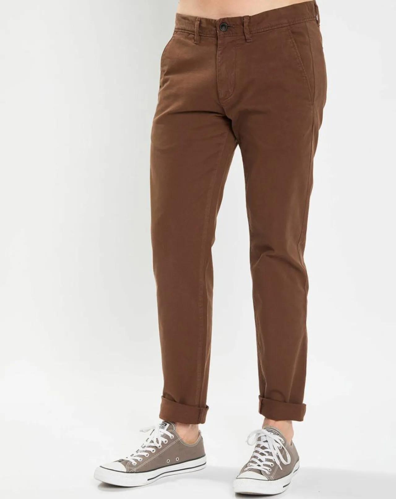 Pantalon Stig tapered marron
