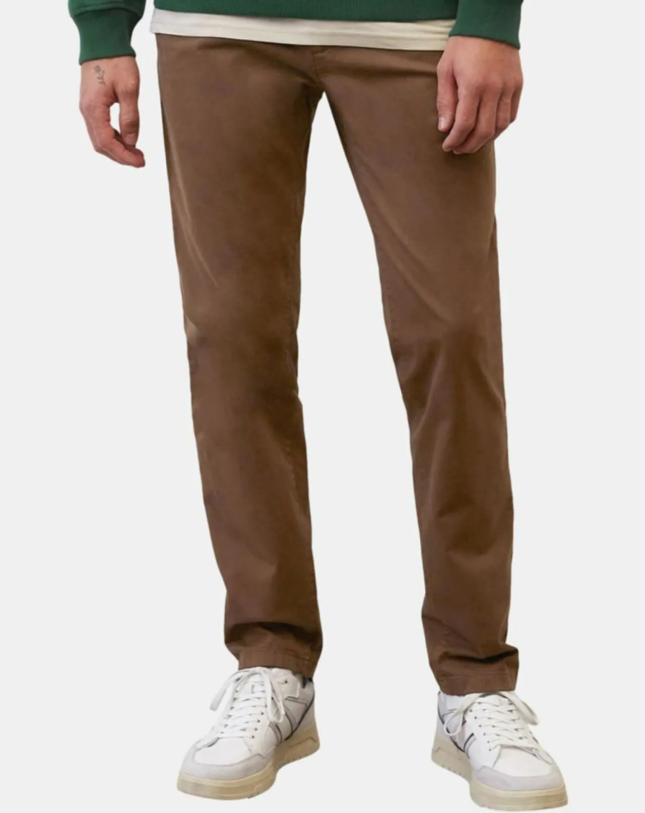 Pantalon Stig tapered marron