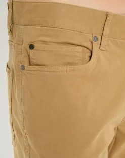 Pantalon stretch droit 5 poches beige