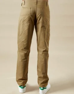 Pantalon Theo fines rayures maize