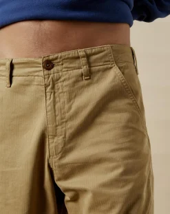 Pantalon Theo fines rayures maize