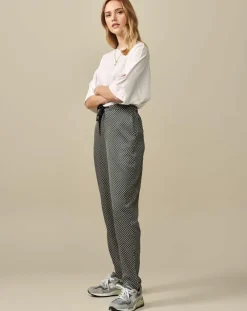 Pantalon Vael à pois noir