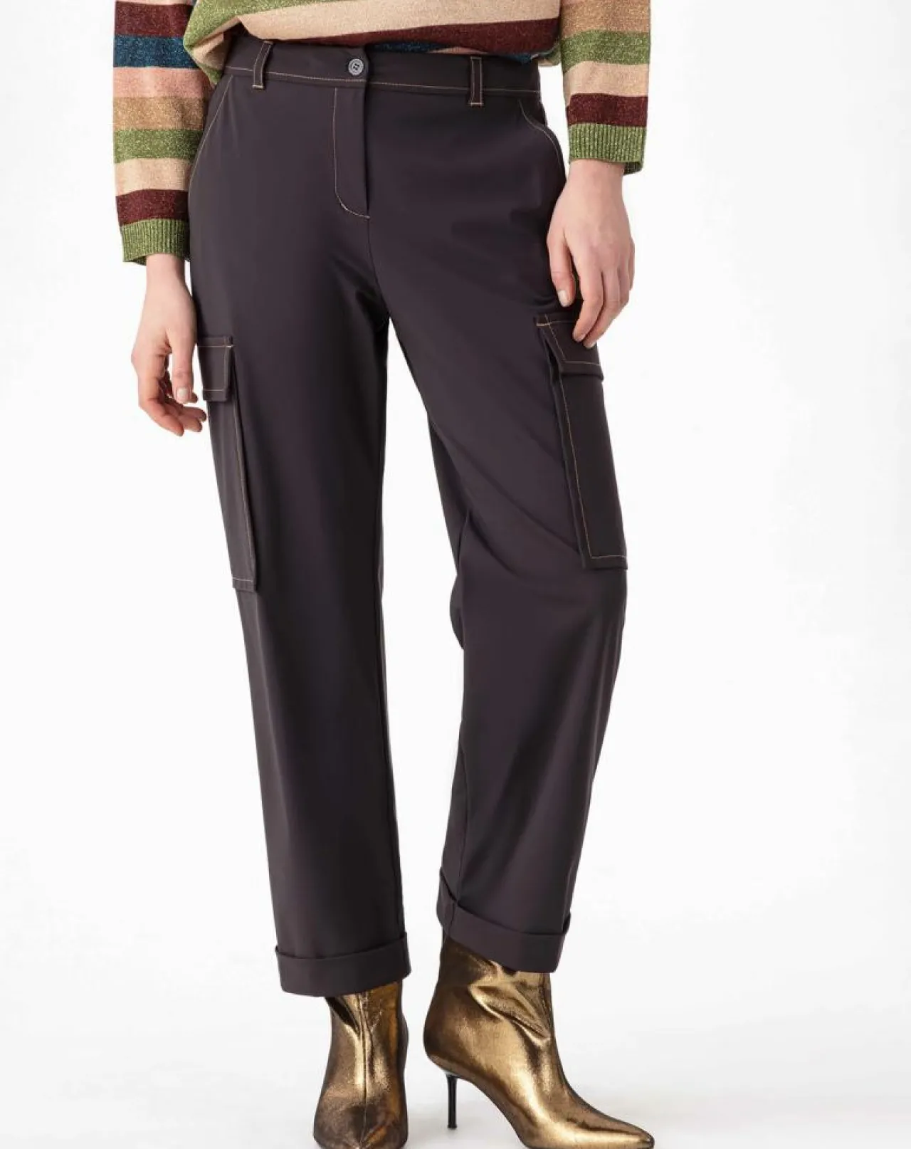 Pantalon Victoire choco/beige