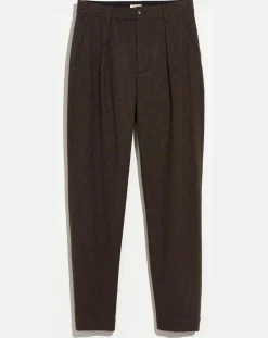 Pantalon Villa imprimé vichy marron