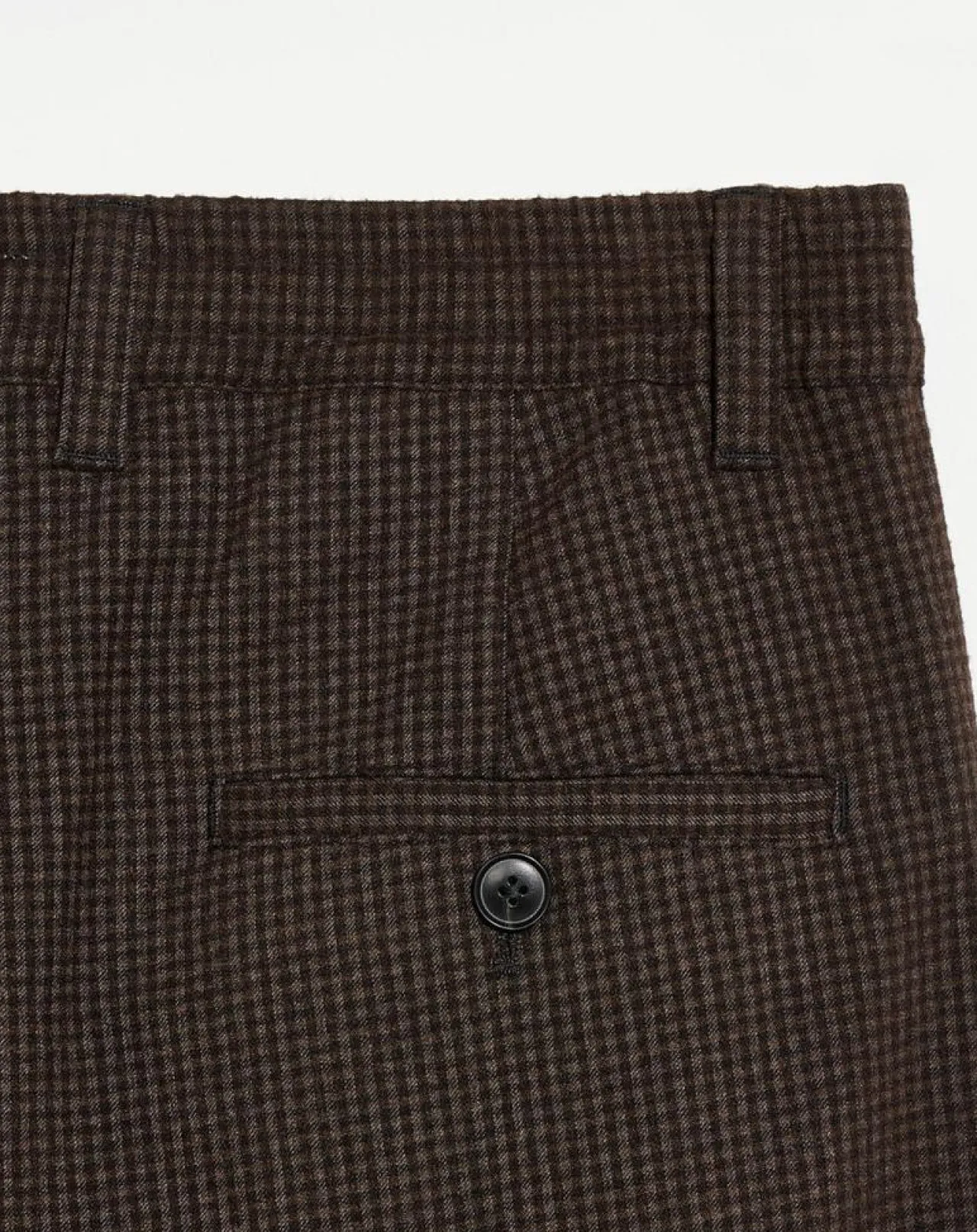 Pantalon Villa imprimé vichy marron