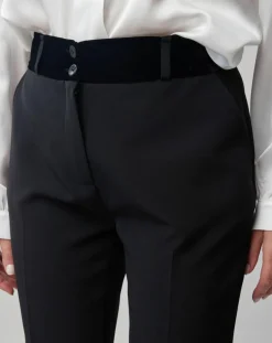 Pantalon Vogue taille velours noir