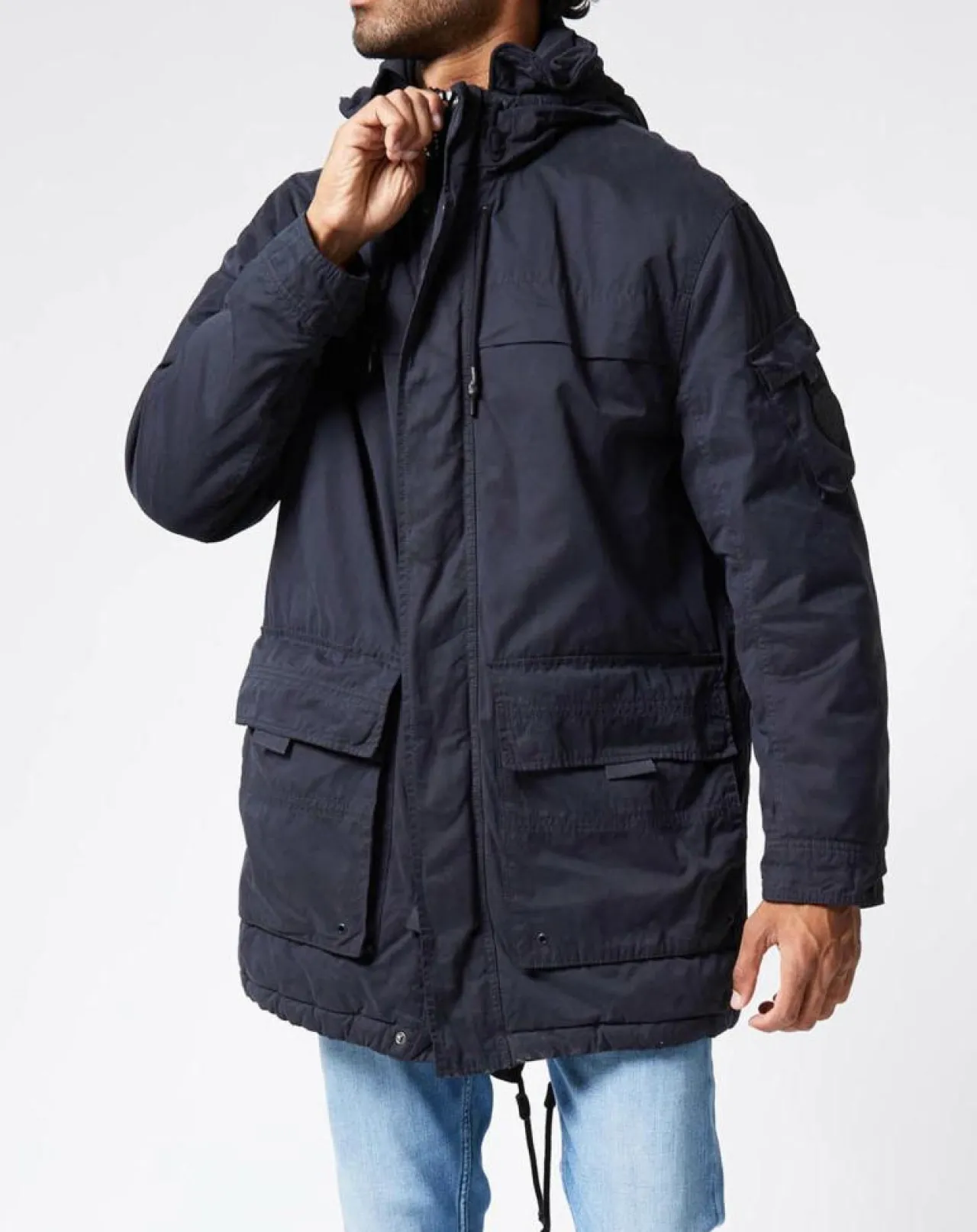 Parka Byron bleu foncé