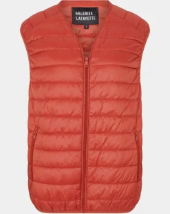 Parka droite Napocket avec doudoune amovible matelassée sans manches rouille