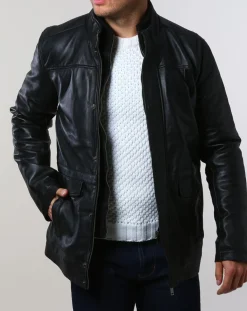 Parka en Cuir Aron noire