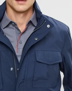 Parka en Nylon bleue