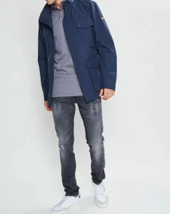 Parka en Nylon bleue