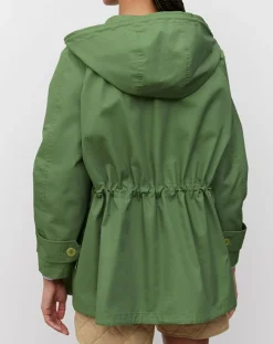 Parka Gr Poches Coton Bio Zip kaki
