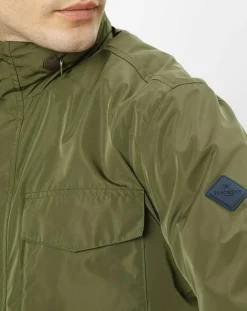 Parka légère à capuche kaki