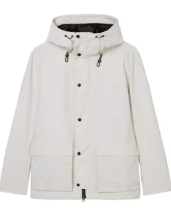 Parka Légère à Capuche Mesh écrue