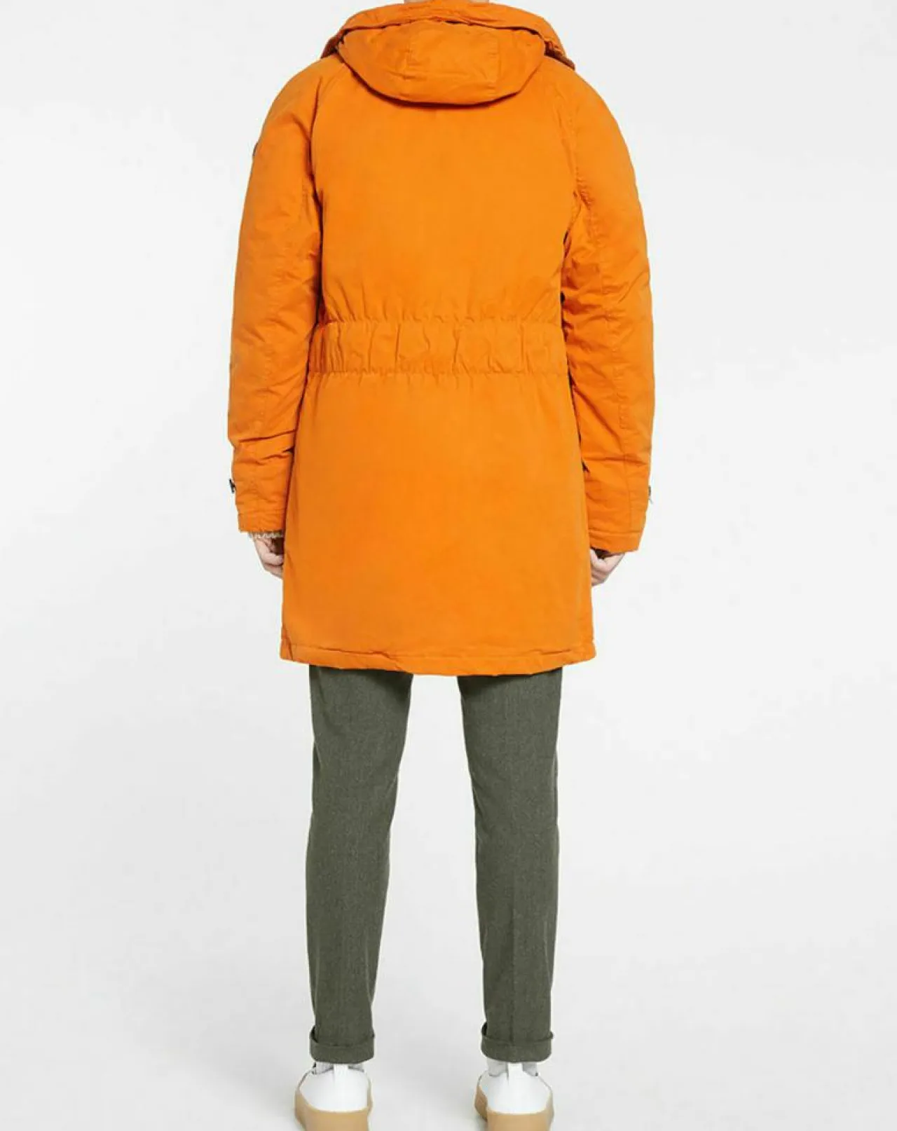 Parka matelassée à capuche Sherpa orange