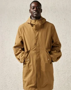 Parka mi-longue en Matière recyclée Jiwa à capuche camel