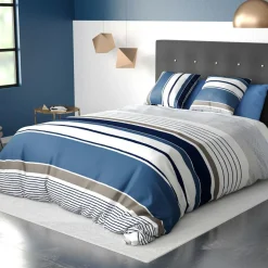 Parure Housse de Couette 3pcs 100%coton 57fils belize