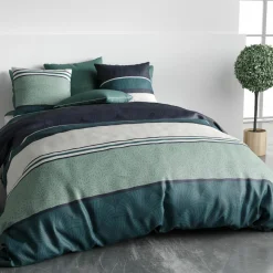 Parure housse de couette Antika bleu/vert