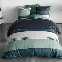 Parure housse de couette Antika bleu/vert