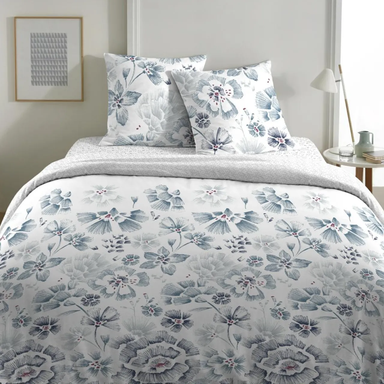 Parure housse de couette 100% Percale de Coton ambre