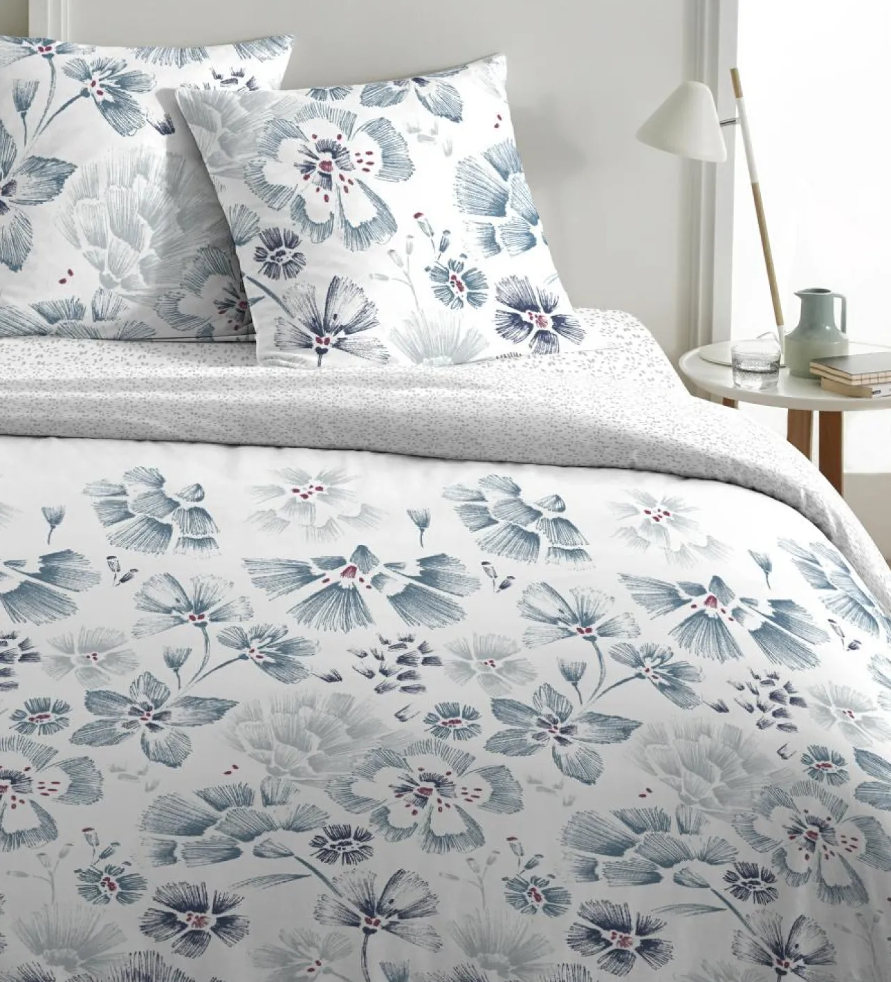 Parure housse de couette 100% Percale de Coton ambre