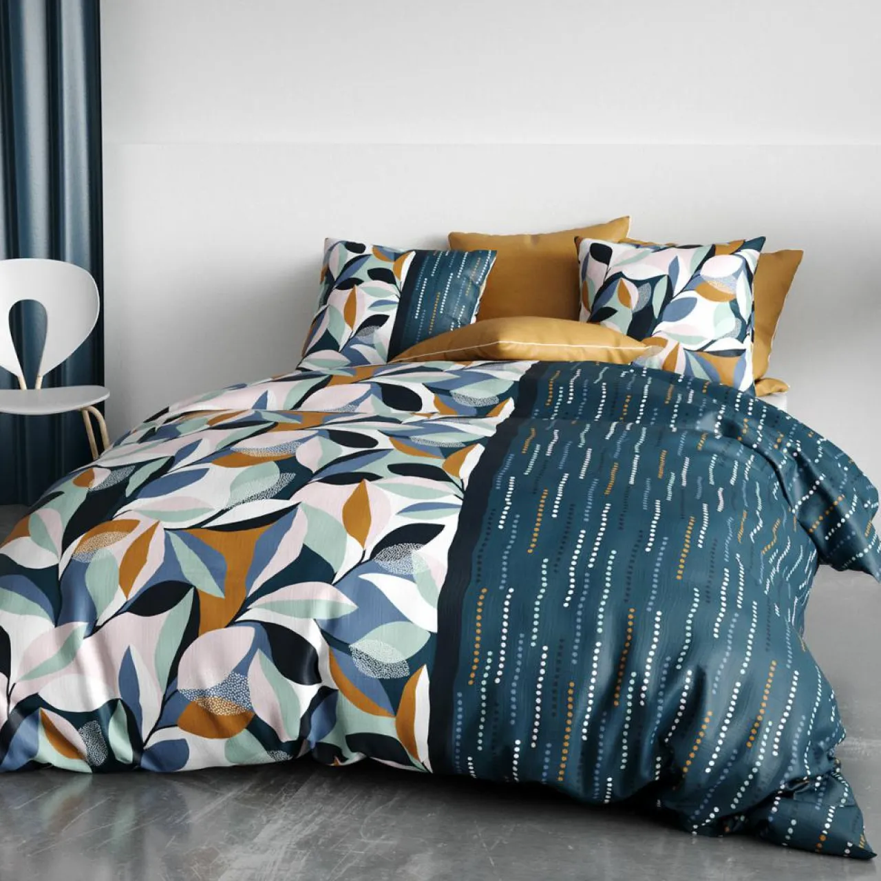 Parure housse de couette Floris multicolore