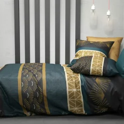 Parure housse de couette Qobe marron