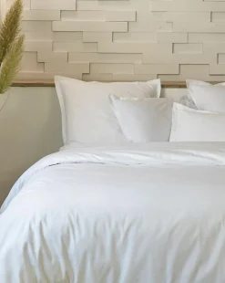 Parure housse de couette 100% Percale de Coton blanche