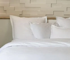 Parure housse de couette 100% Percale de Coton blanche