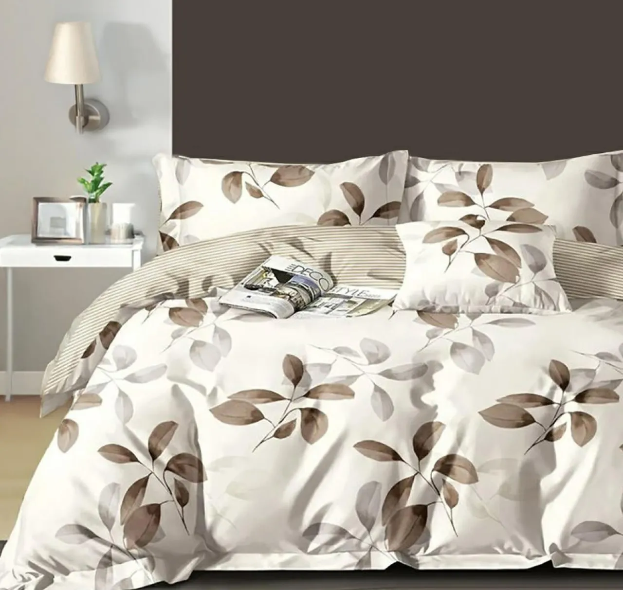 Parure housse de couette en Coton blanche