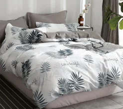 Parure housse de couette en Coton blanche