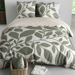 Parure housse de couette Nais grise - 240x220 cm