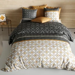 Parure housse de couette Ota grise