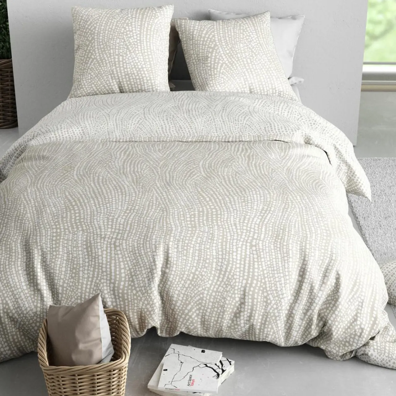 Parure Housse de Couette beige