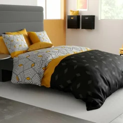 Parure housse de couette Faro noire