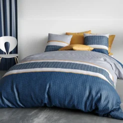 Parure housse de couette Zante bleue