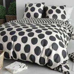 Parure housse de couette Nico noire - 240x220 cm